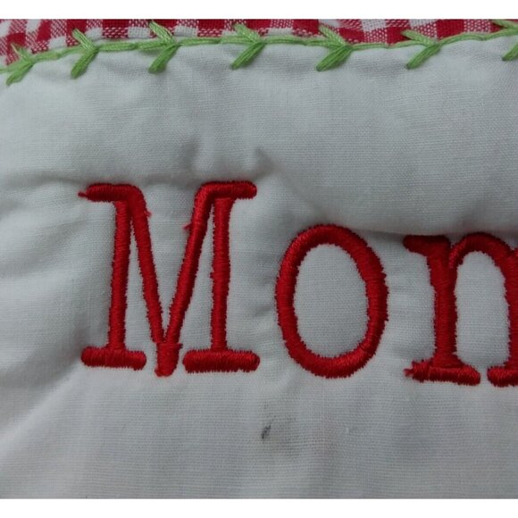 Pottery Barn Kids Mommy Angel White Gown Christmas Stocking Holiday Quilted Red - Picture 11 of 11